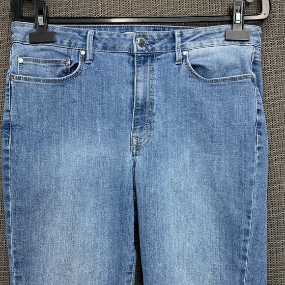 Rebecca Minkoff Womens 14P Light Wash Straight Leg Cropped Jeans Blue - Picture 3 of 10